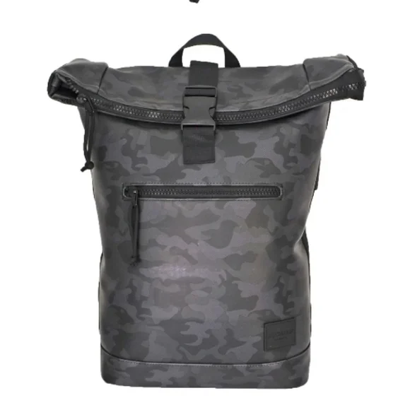 DUCHAMP Rubberized Camo Flapover Backpack - Picture 2 of 9